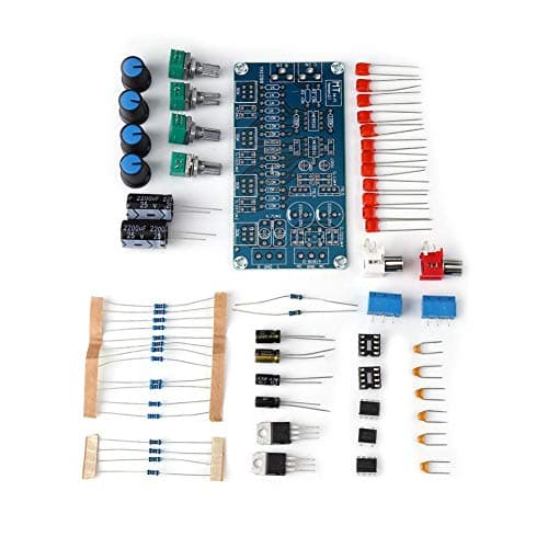 NE5532 Amplifier Kit Stereo Preamplifier Volume Control Board with Treble Midrange and Bass Tone Controls DIY Kit Preamp Module
