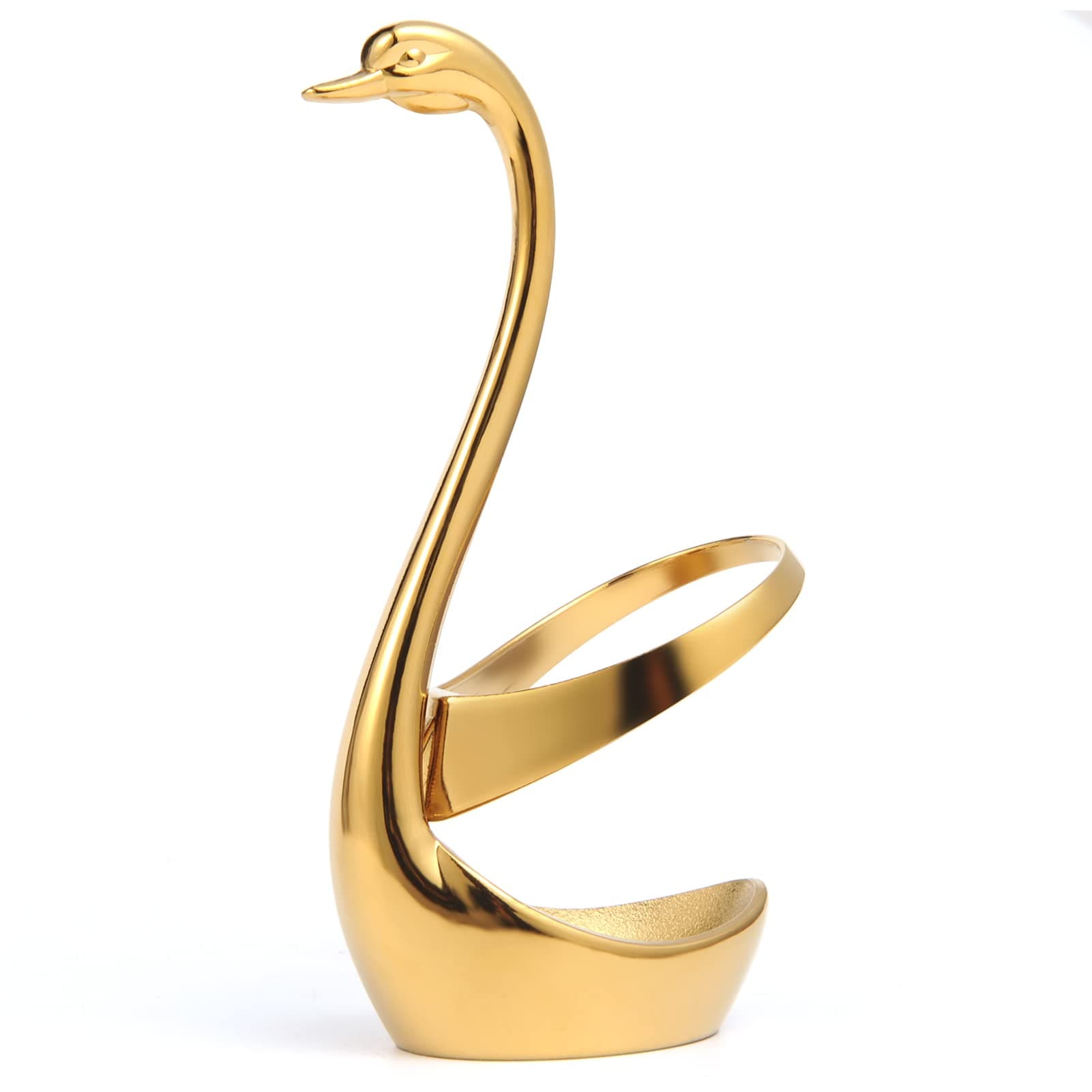 AnSaw Elegant Small Gold Swan Base Holder for Coffee Bar & Dining, Perfect for Wedding & Entertaining Table Decor