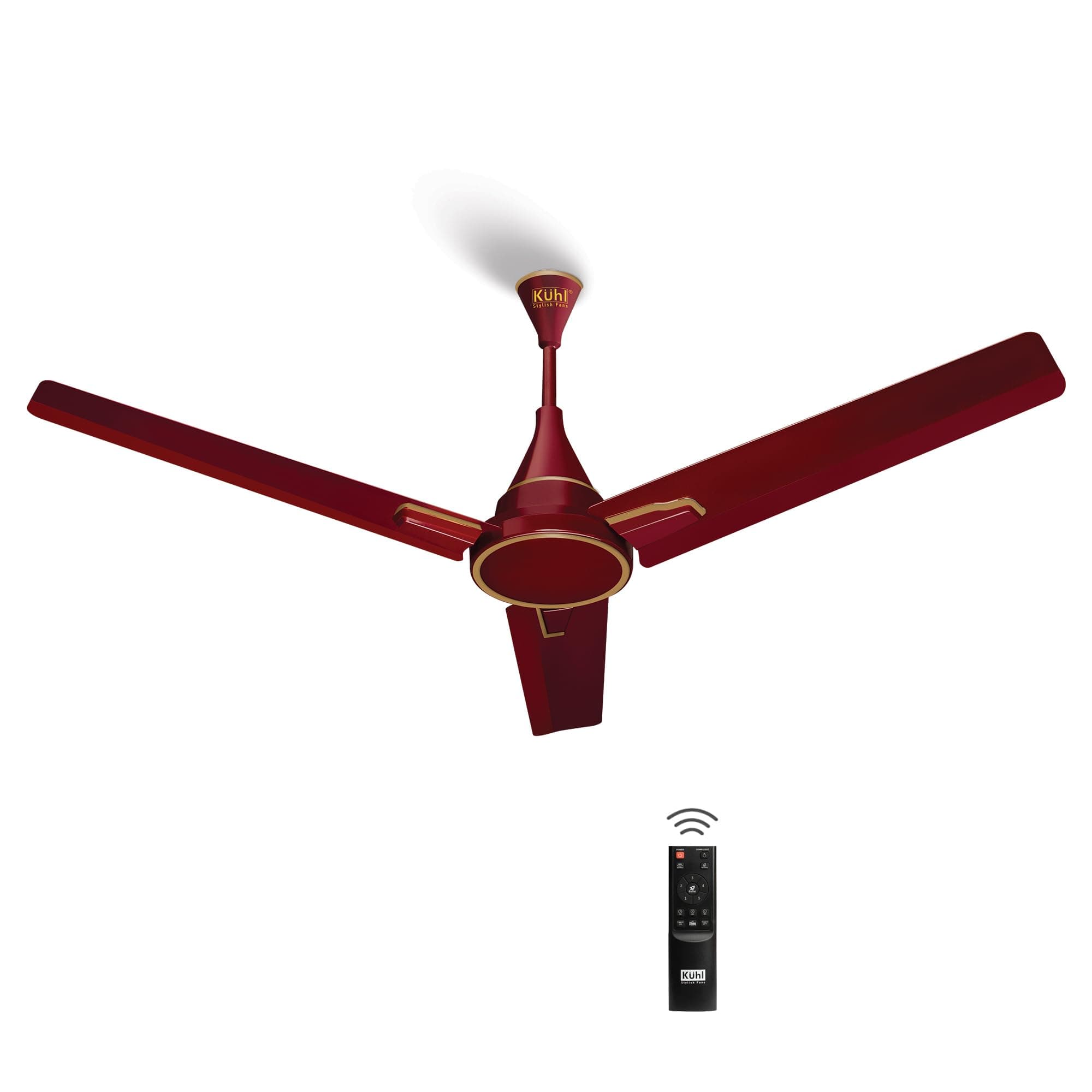 KUHL Prima A1 1200MM Decorative Power Saving BLDC Ceiling Fan With Remote | 29W | Saves Upto 65% Electricity | BEE 5 stars | High Air Flow | Stylish Design | Brown