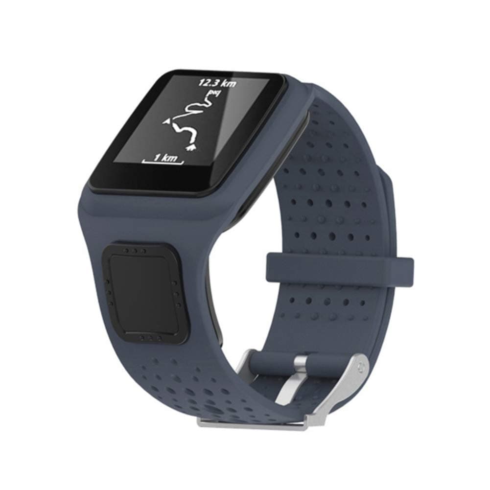 Sibode Replacement Bands for Tomtom Runner HRM + Multi-Sport GPS Multimeter and Runner Cardio Watch Tomtom Multi-Sport +CSS+AM Silicon WatchBand and More (Gery)
