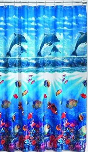 Dolphin Cove Vinyl Shower Curtain