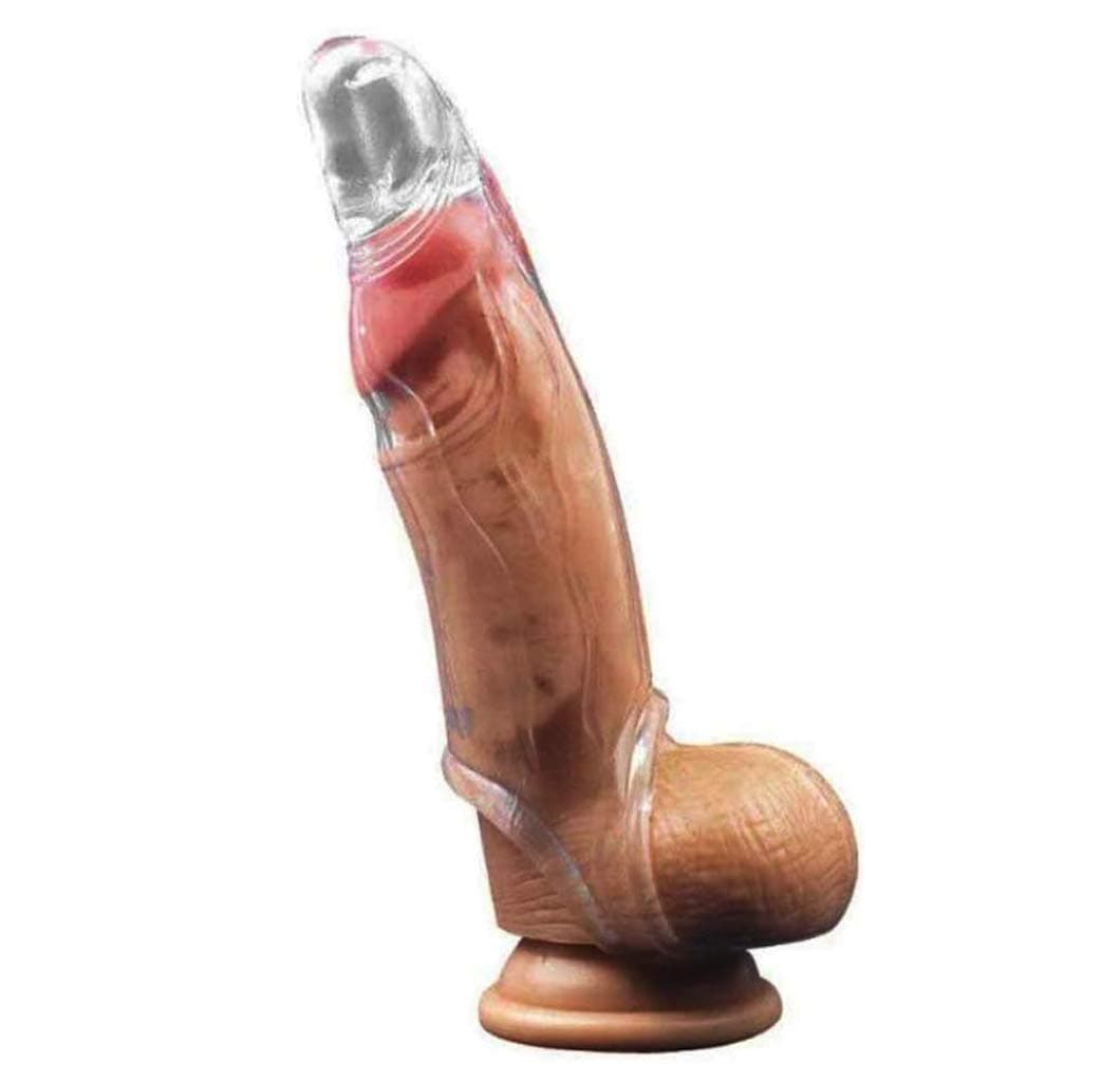 6" Silicone Male Sleeve Reusable Permanent Enhancer Extender Object1883