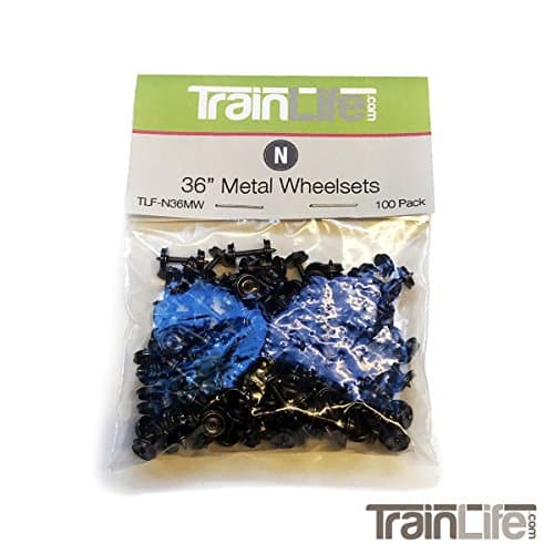 TrainLife N Scale: 36" Replacement Metal Wheel Sets - 36" - 100 Pack