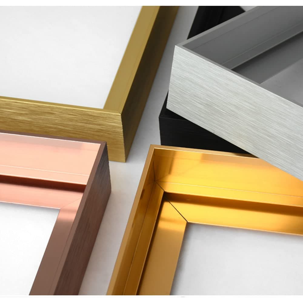 DIY Metal Floating Frame for Customized Size Canvas Painting Art,4/5"(2.1cm) Depth,Aluminum Floater Frame,Mental Frame Kit, Cut to Pieces,Not Include Canvas or Mat,Brushed Silver Canvas Frame