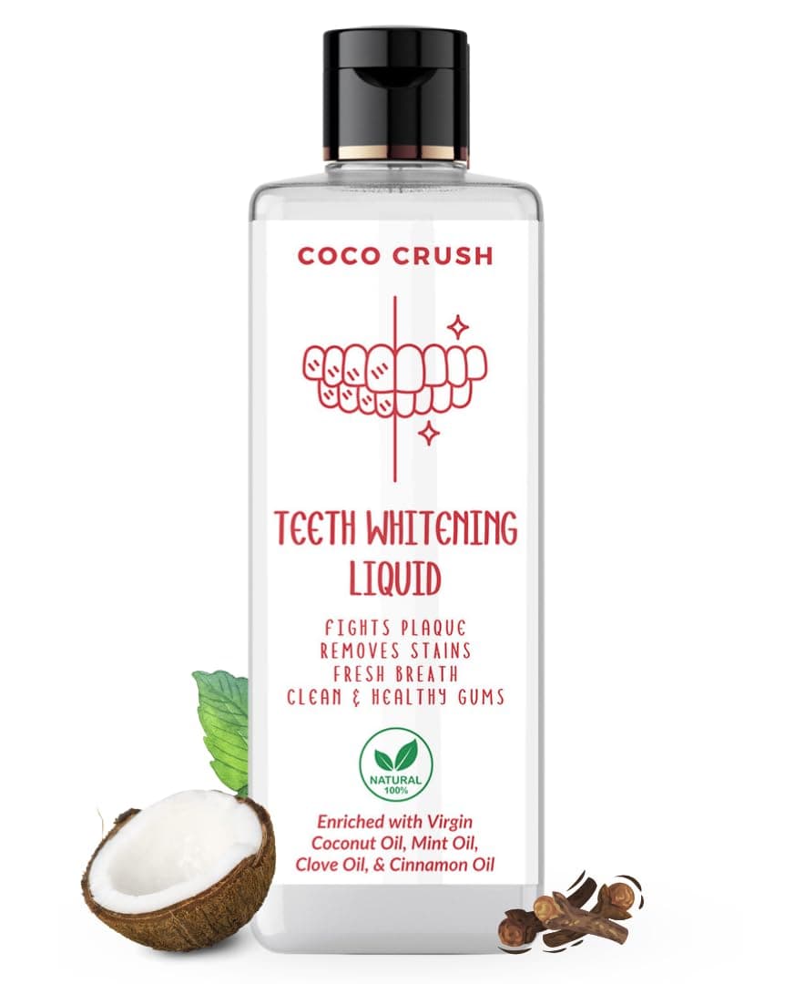 Teeth Whitening Liquid Serum | Colour Corrector for Teeth | Tooth Stain Removal | Enamel Safe & Effective Teeth Whitener | 100% Pure & Natural (200ml)