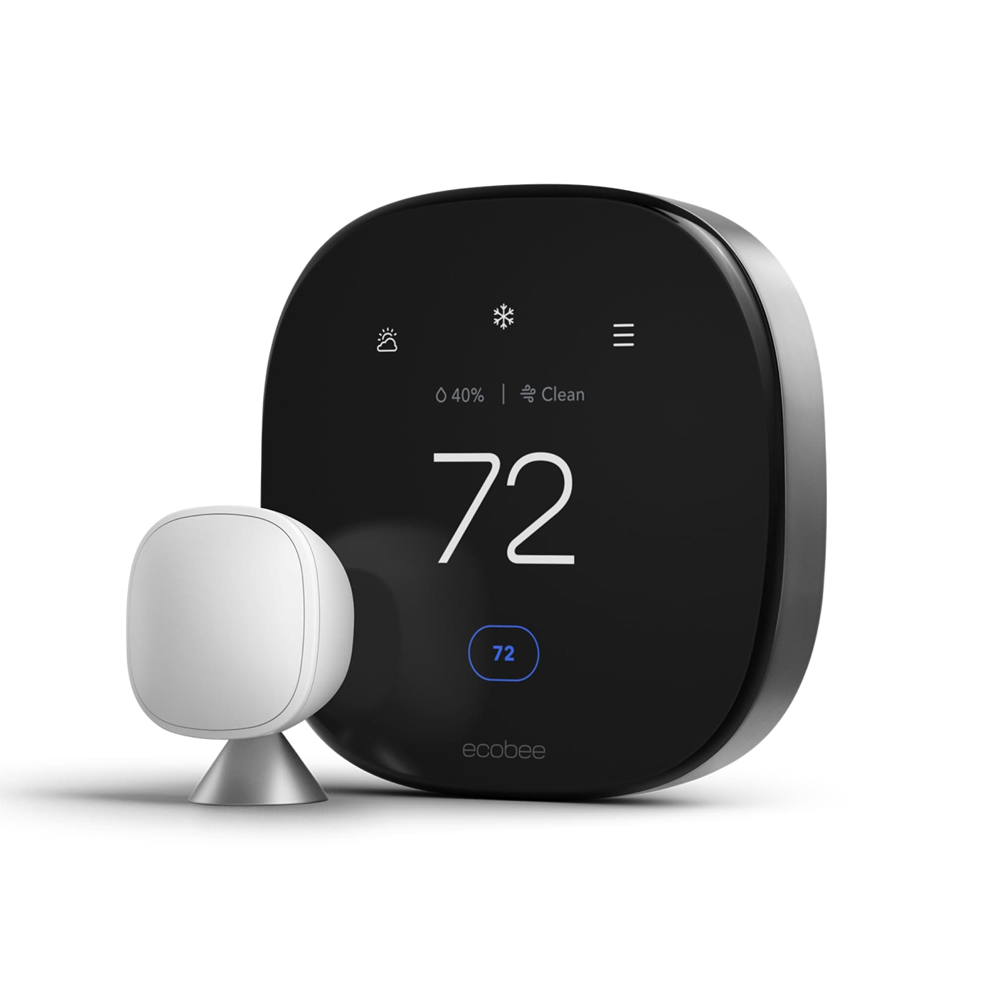 Smart Thermostat Premium with Smart Sensor and Air Quality Monitor - Programmable Wifi Thermostat - Works with Siri, Alexa, Google Assistant, Black