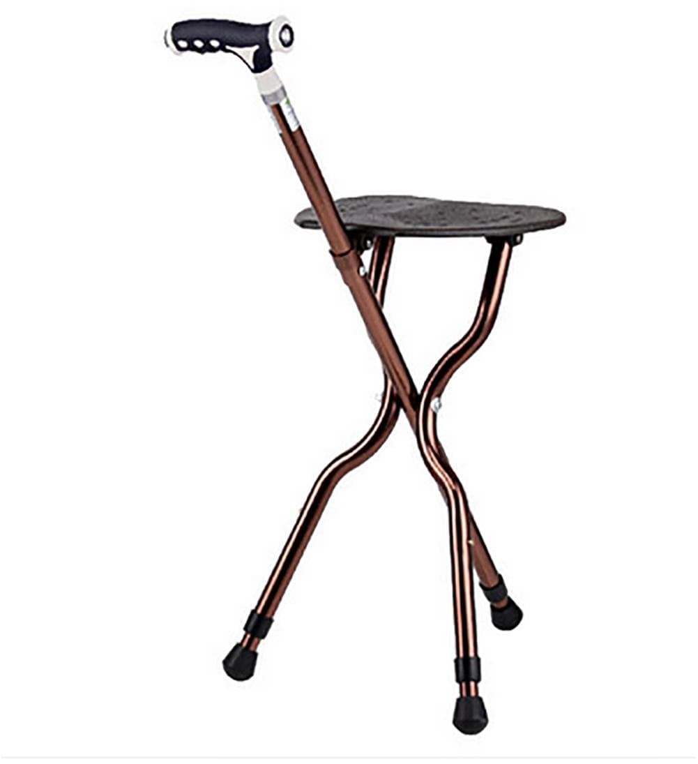 cane chairs for adults,cane with seat Adjustable Folding Walking Cane Chair Stool with LED Light 3 Legs Cane Seat 400 lbs Walking Stick Unisex for Elderly