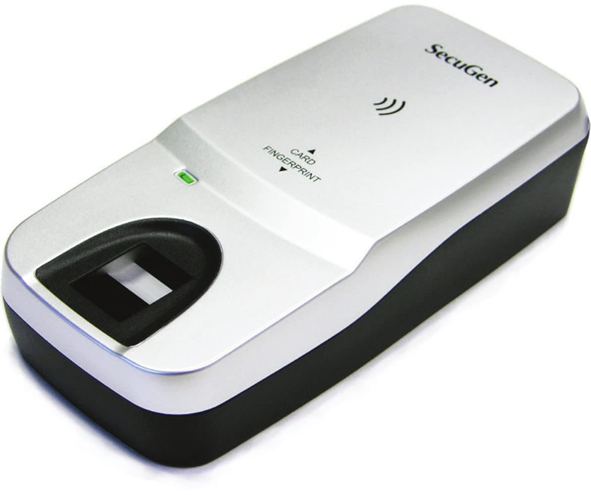 SecuGen Hamster Pro Duo CL 2-in-1 U20 Optical Fingerprint Scanner, NFC Contactless Smart Card Reader