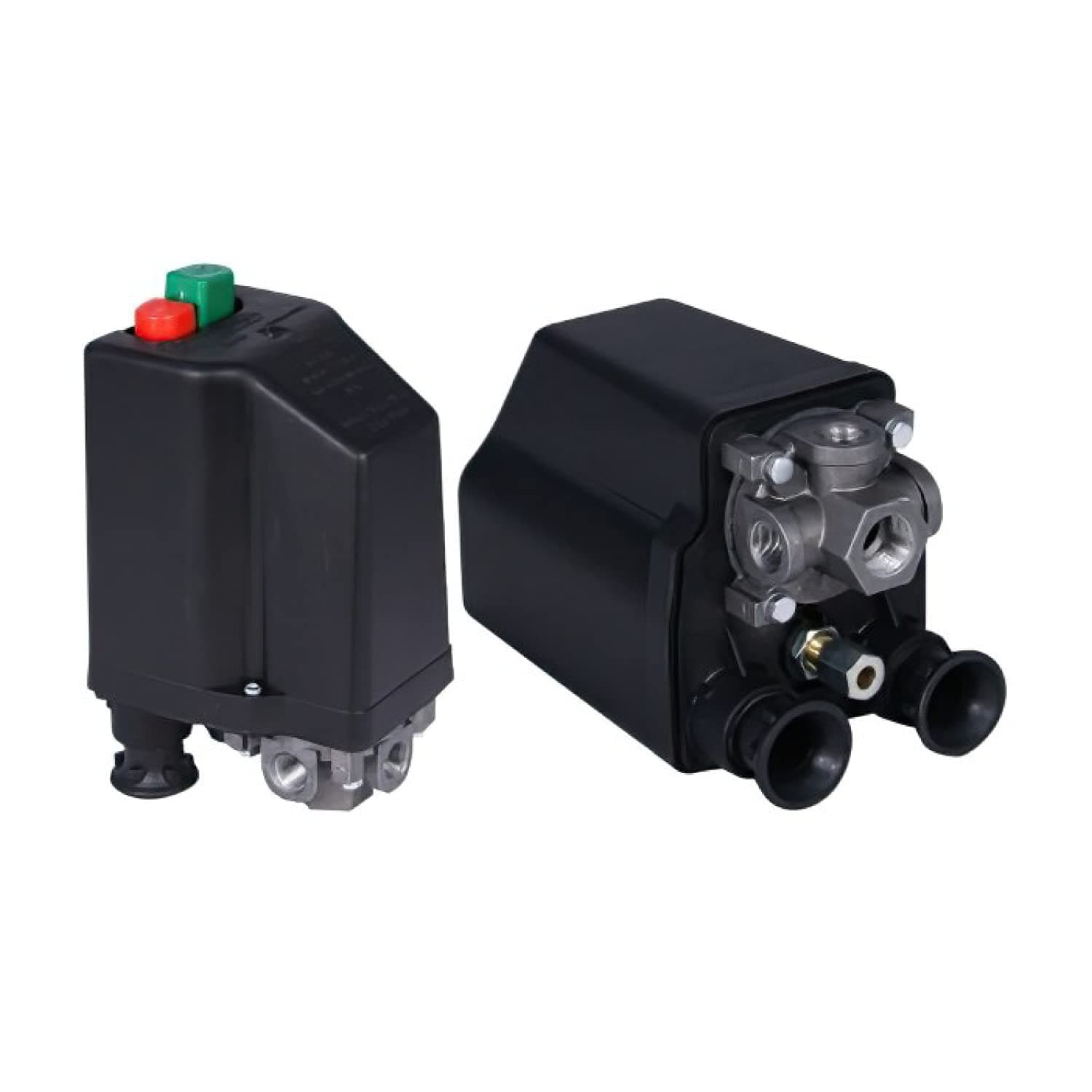 Compressor Shop | NUAIR NEMA Expotherm 2 Pressure Switch 3/8 Inch | Replacement Four Way Switch with Overload Protection, for 4kW Three Phase Piston Air Compressors | 20amp, 400V, 12 Bar / 174 PSI