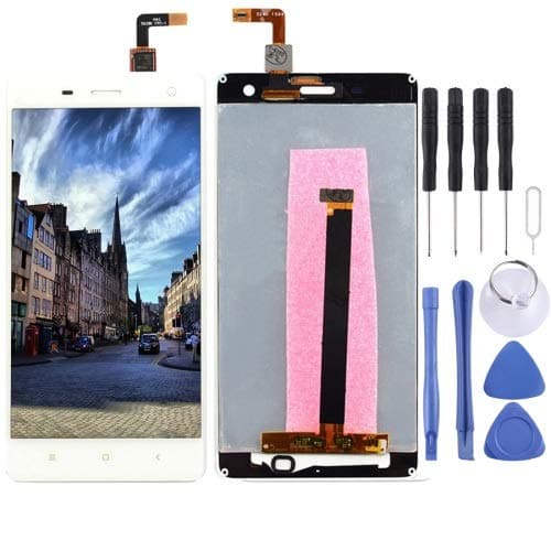 Zhangl Mobile Phone LCD Screen LCD Screen and Digitizer Full Assembly for Xiaomi Mi 4(Black) LCD Screen (Color : White)