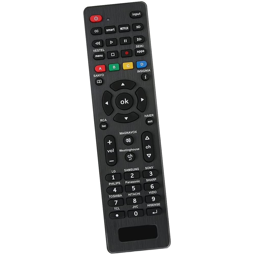 Universal TV Remote Control for LG, Samsung, Sony, Philips, Panasonic, Sharp, Toshiba, Hitachi, Vizio, TCL, JVC, Hisense, Vestel, Seiki, Sanyo, Insignia, Magnavox, RCA, Westinghouse Smart TVs