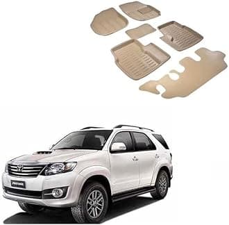Auto Addict Car 3D Mats Beige for Toyota Fortuner Old (2008-2015)