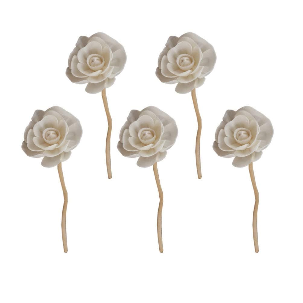 Healifty 5 Pcs Wood Rattan Reed Diffuser Sticks with Shape Head Natural Fragrance Straight Reed Diffuser Aroma Oil Diffuser Rattan Sticks for DIY Crafts