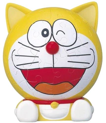 The Yanoman 3D Sphere Puzzle Big face Doraemon 60 Large Piece Original Doraemon (Diameter About 10.2cm) (Japan Import) Toy