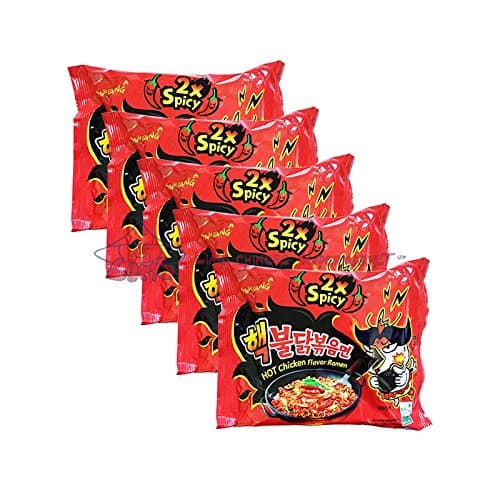 (5 Pack) 2x Spicy Hot Chicken Flavored Ramen