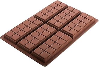 FineDecor Silicone Mould Chocolate Bar Sweet Moulds Candy Mould Jelly Mould Rectangle Baking Silicon Bakeware Mold Shape Soap Wax Flexible Baking Mould (6 Cell 10 Section) - FD 3435