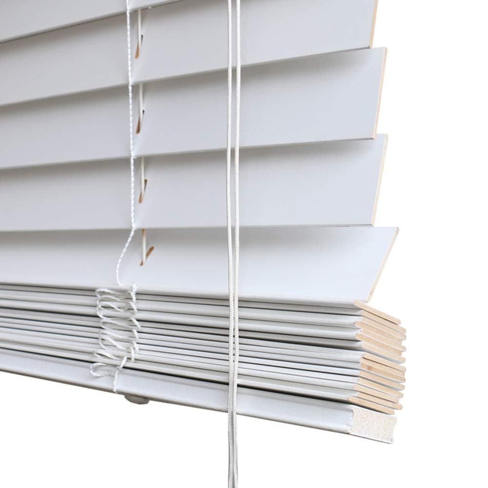 WENZHE White Roll Up Window Roller Blind Bamboo Curtain Blinds Solid Wood Dimmable Apply to Family Office Privacy Protection, Size Customizable (Color : 35mm, Size : 55x170cm)