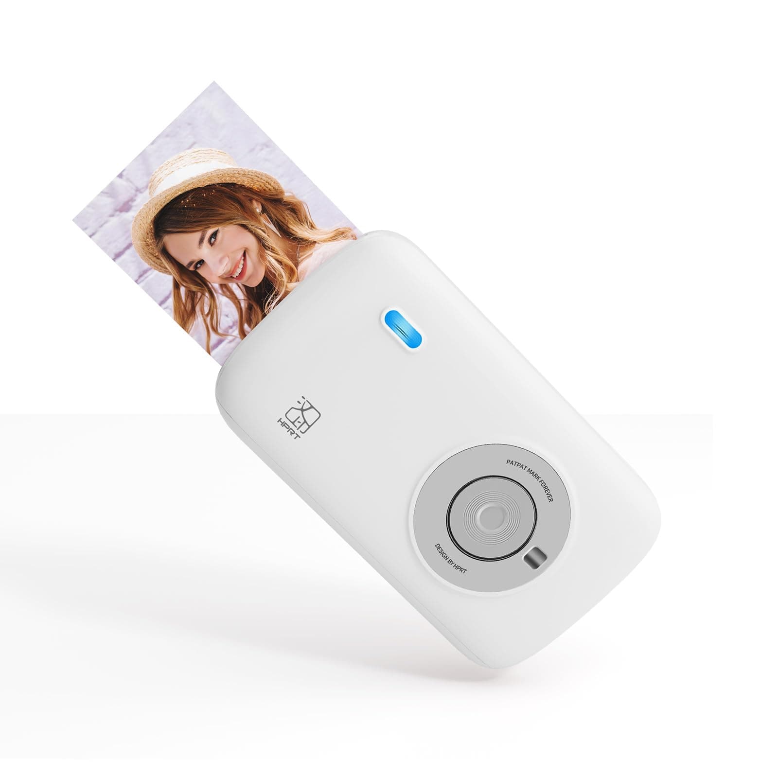 HPRT CP2100 Portable Photo Printer for iPhone & Android, 2 * 3 Instant Color Mini Printer, Bluetooth 5.0, Type-C Charging, Dye-Sublimation Tech, Initial 10 Sheets Included