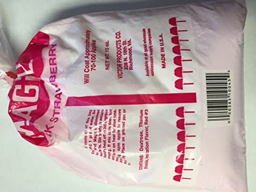 Pink Strawberry Flavored Candy Apple Magic Coating Mix 15 Oz
