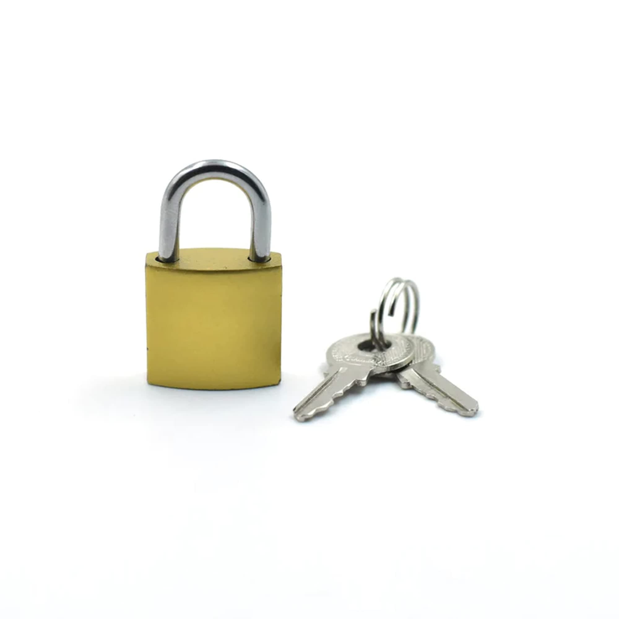 Suzec Premium 20 Mm Copper Key Lock with 2 Additional Keys | Ideal for Suitcase, Small Bag, Home Shutters Cabinet