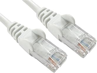 World of Data - 50m WHITE Network Cable - CAT5e - RJ45 - Ethernet - Patch - LAN - Router - Modem - 10/100 50 PACK