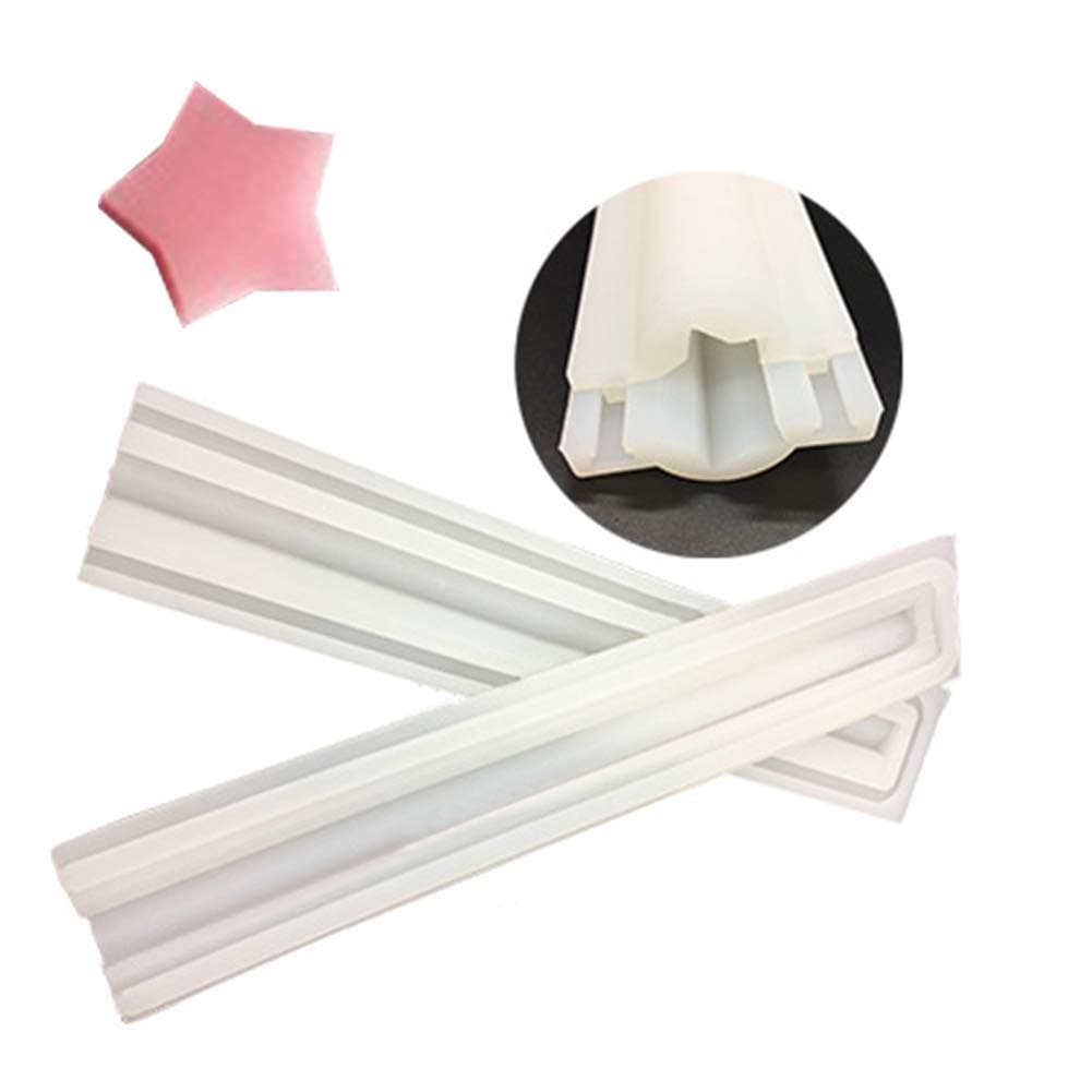 EchoDone Star Tube Column Silicone Soap Candle Mold Embed Soap Making Supplies Silicone Mold for Soap