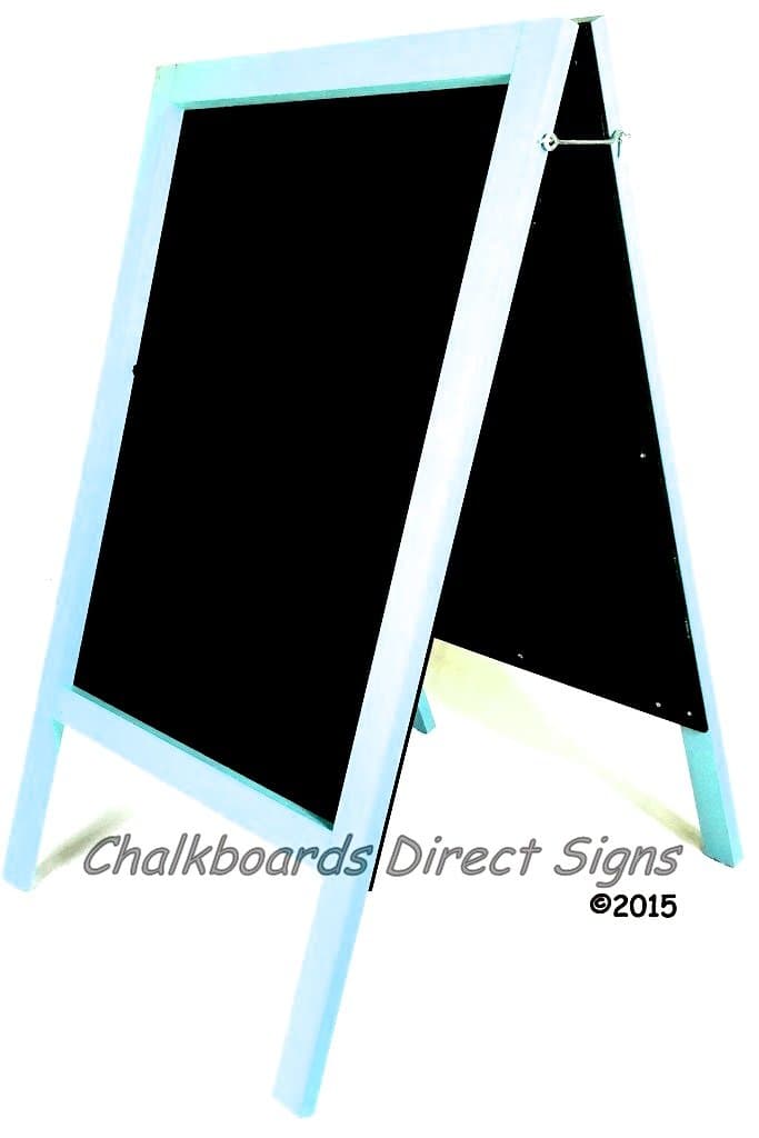 Extra Large Weatherproof Aqua Heavy Duty Chalkboard A Board Frame Sandwich Pavement Sign Blackboard 1100mm x 610mm Doubled Sided