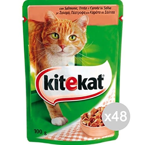 Set 48 KITEKAT Cat Envelope 100 Salmon Cat Food