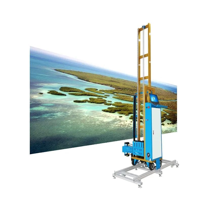 Automatic 3D Vertical Wall Printing Machine UV Wall Inkjet Printer Double Nozzles