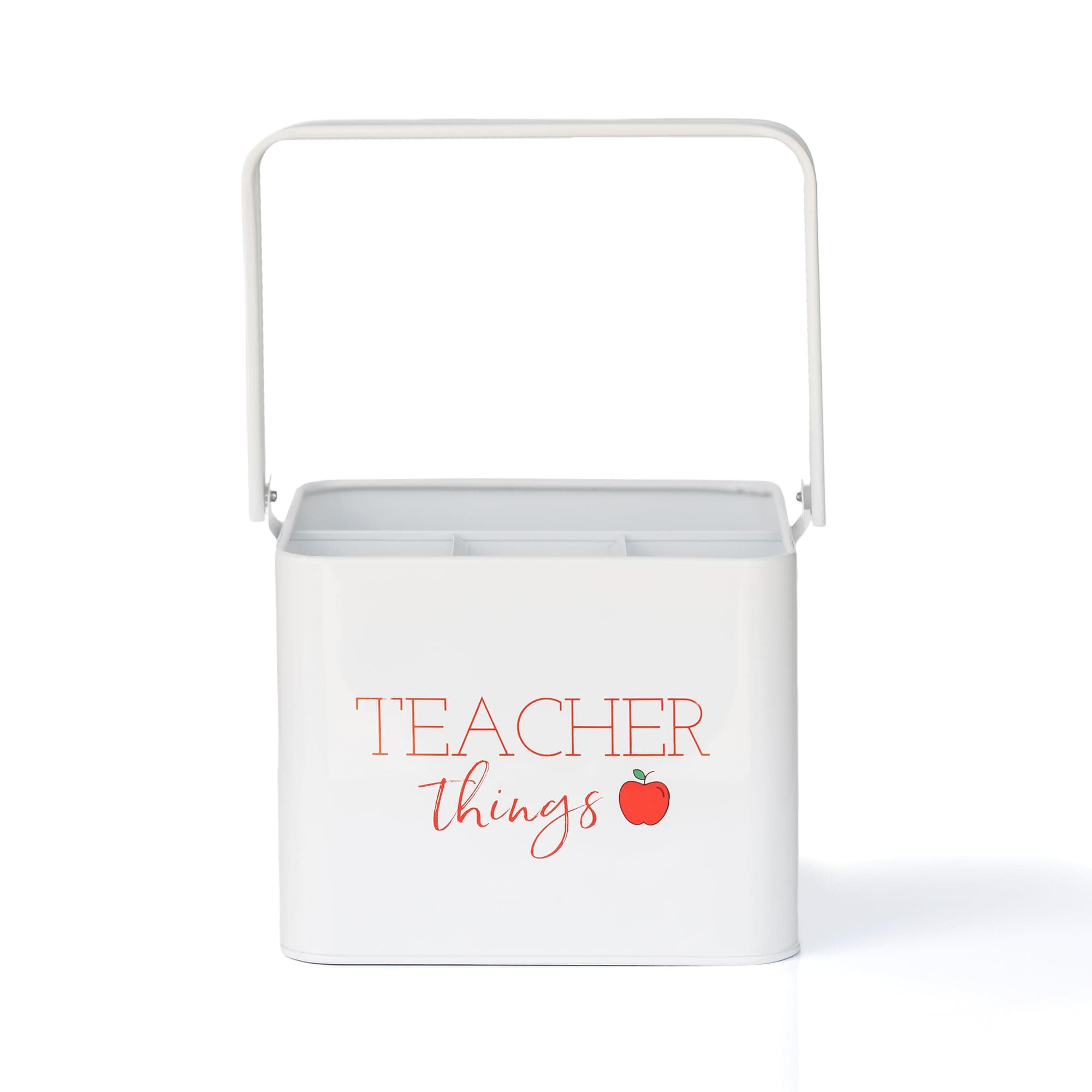 Lola Creates Co. Teacher Things Supply Organizer Box - Art Bin Caddy Storage Container - Art Supply Organizer for Teachers - Pencil Organizer - Desk Marker Organizer