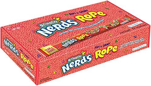 Rainbow Nerds Rope Candy, 0.92 oz, 24 count Carton (2 Box)