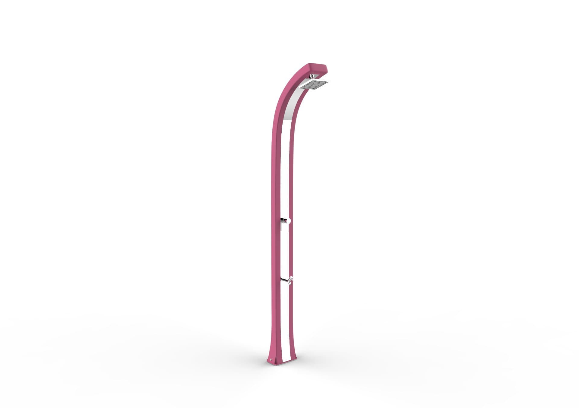 Designer Classic Dual Input Curve Shower Hot and Cold Water ARKEMA Spring Plus in poletilene HD for Internal and External with Mixer and Shower lavapiedi ARKEMA B125 4003 Fuchsia