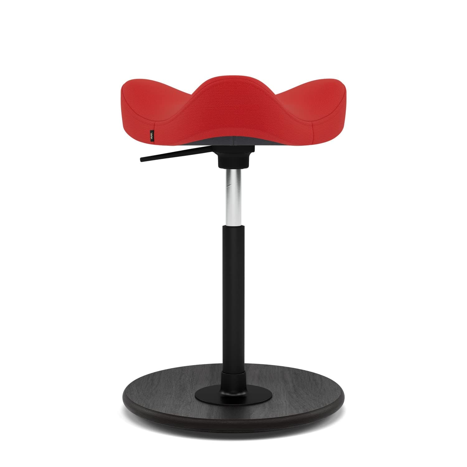Varier Move Tilting Saddle Stool, Height Adjustable Gaslift, Perfect for Any Height Adjustable Des, 10-Year Limited Warranty, Designed by Per Øye, Red/Black
