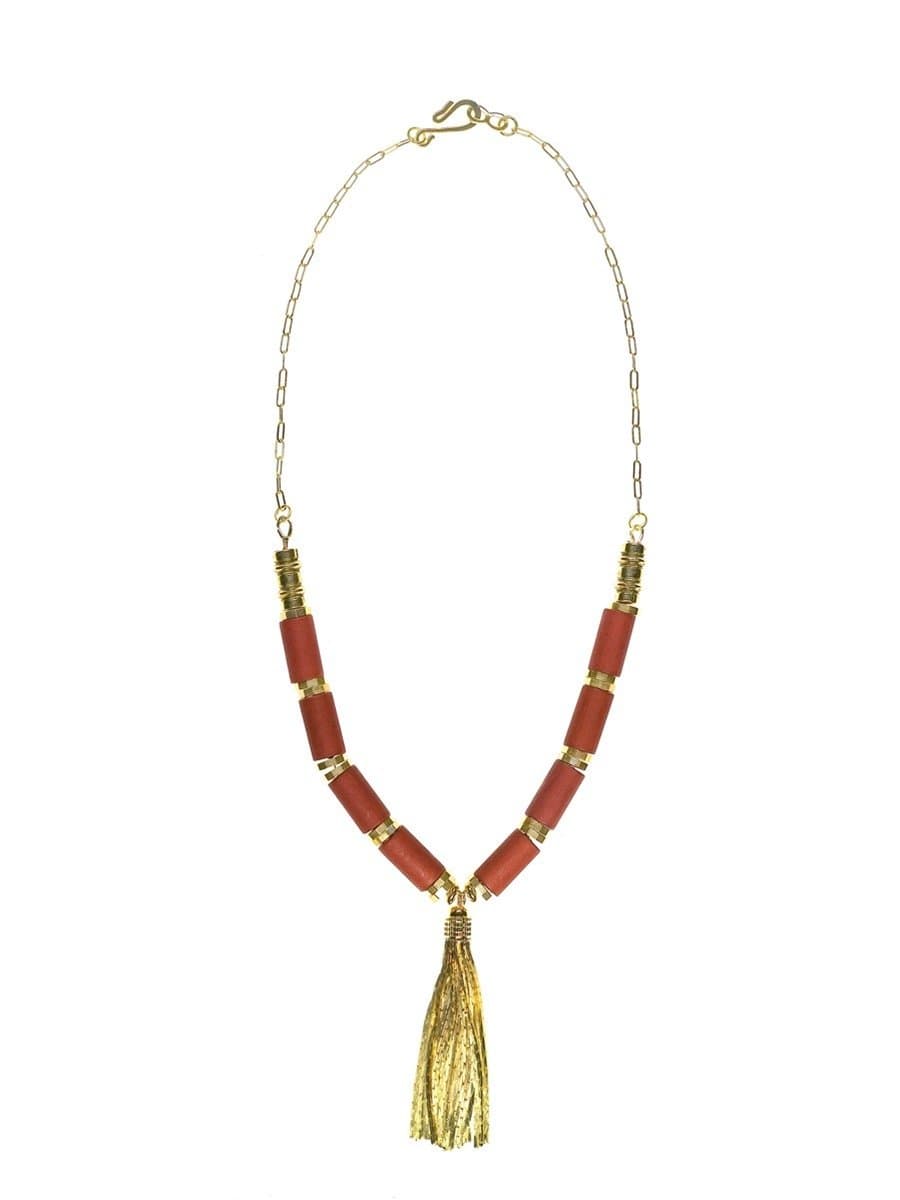 Jenny Bird Mantra Necklace - Red