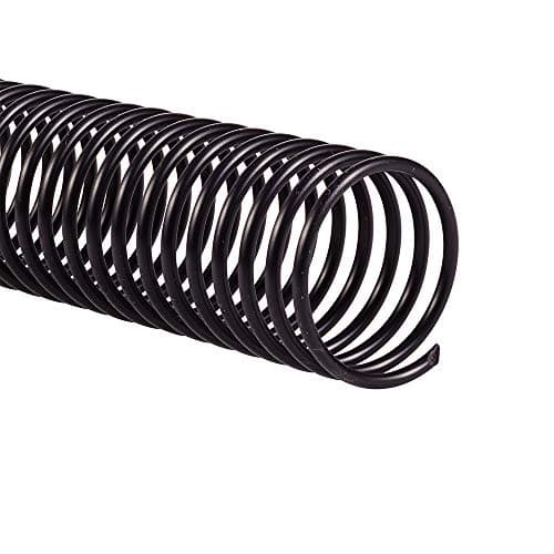 GBC Binding Spines/Spirals/Coils, 30mm, 240 Sheet Capacity, 4:1 Pitch, Color Coil, Black, 100 Pack (9665120)