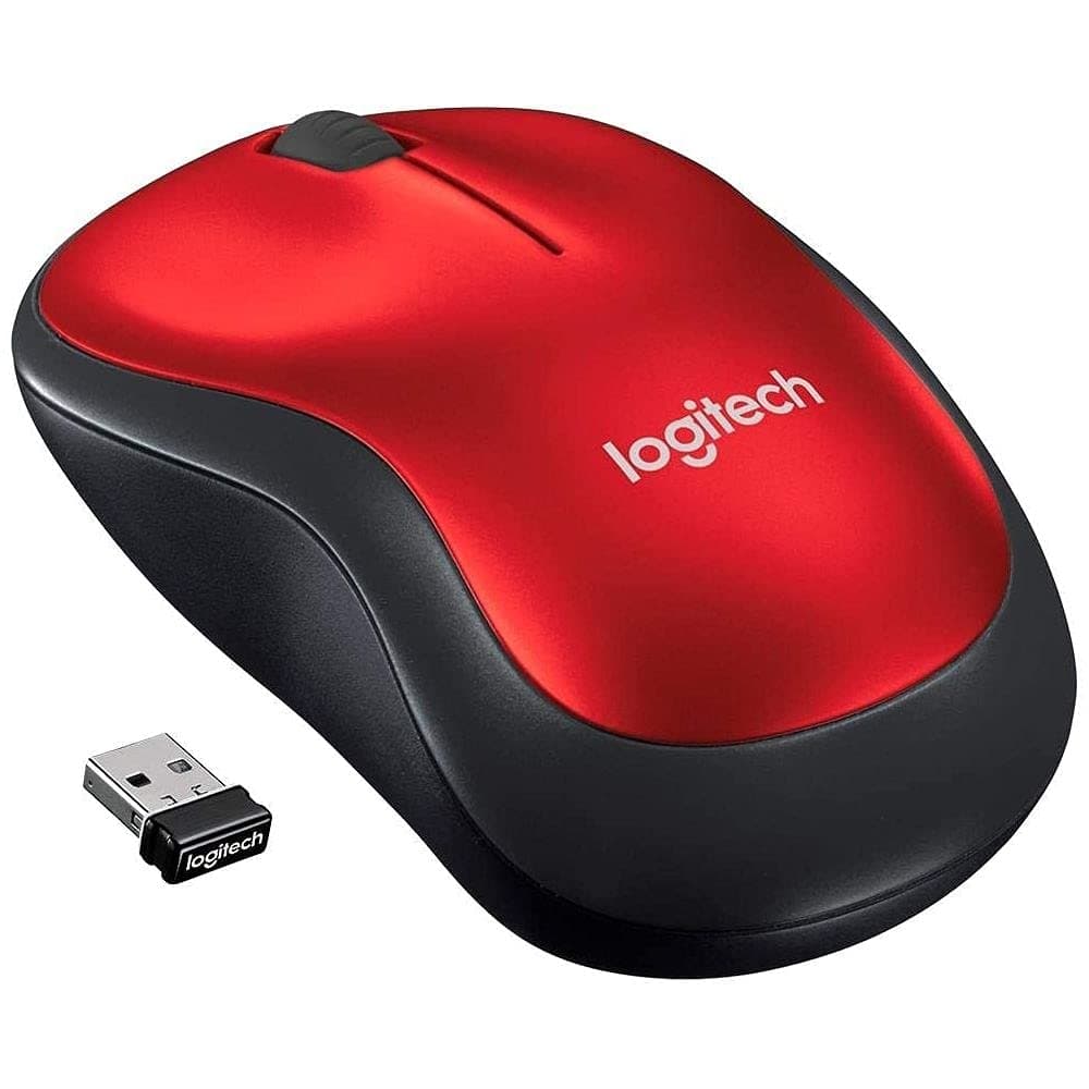 Logitech M185 Wireless Optical Mouse 2.4GHz Red (910-003635)