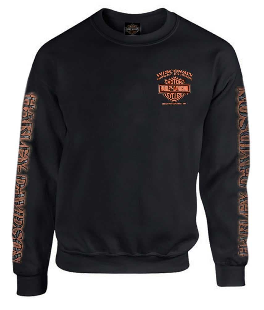 Men's Eagle Piston Fleece Pullover Sweatshirt, Black 30299948