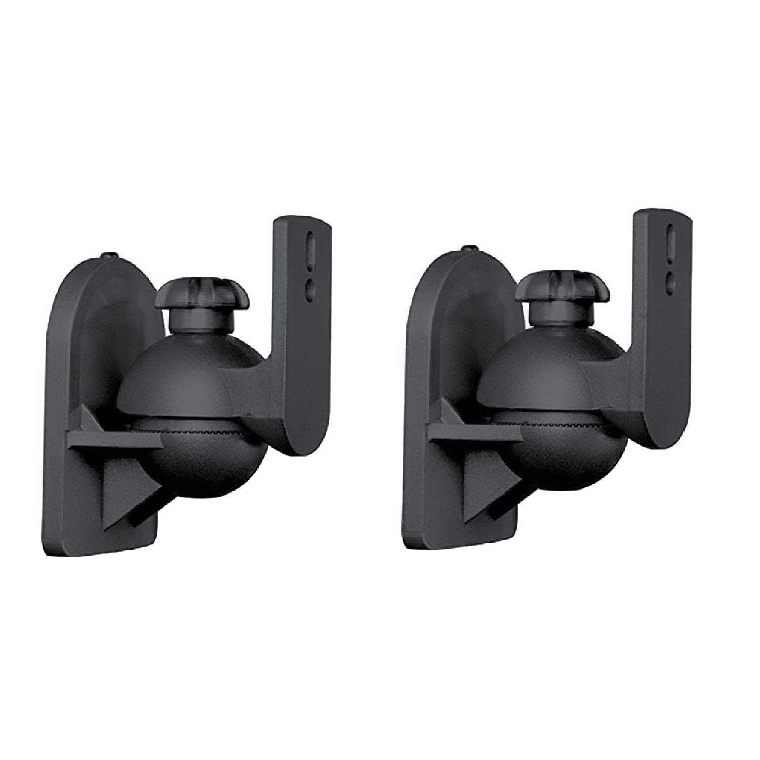Saifsmart Adjustable Speaker Wall Mount Holder, Bookshelf Speaker Wall Mount Brackets, Surround Sound Speaker Mounts Capacity Upto 3.5 kg Black 2 Pair