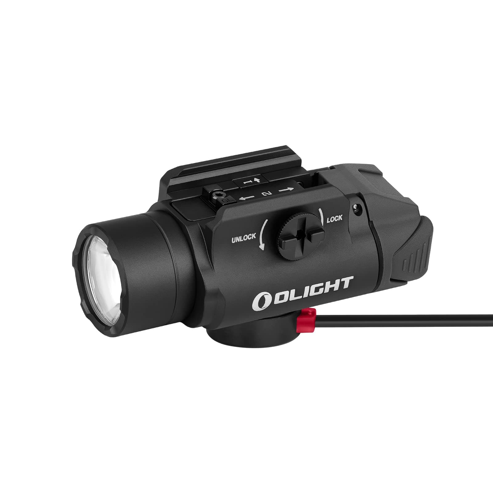 OLIGHT PL-3R Valkyrie LED Tactical Flashlight, 1500 Lumens Rail-Mounted Light, Rechargeable Weaponlight with Built-in Battery, Rail Locating Keys for 1913 Picatinny, GL Style, Black