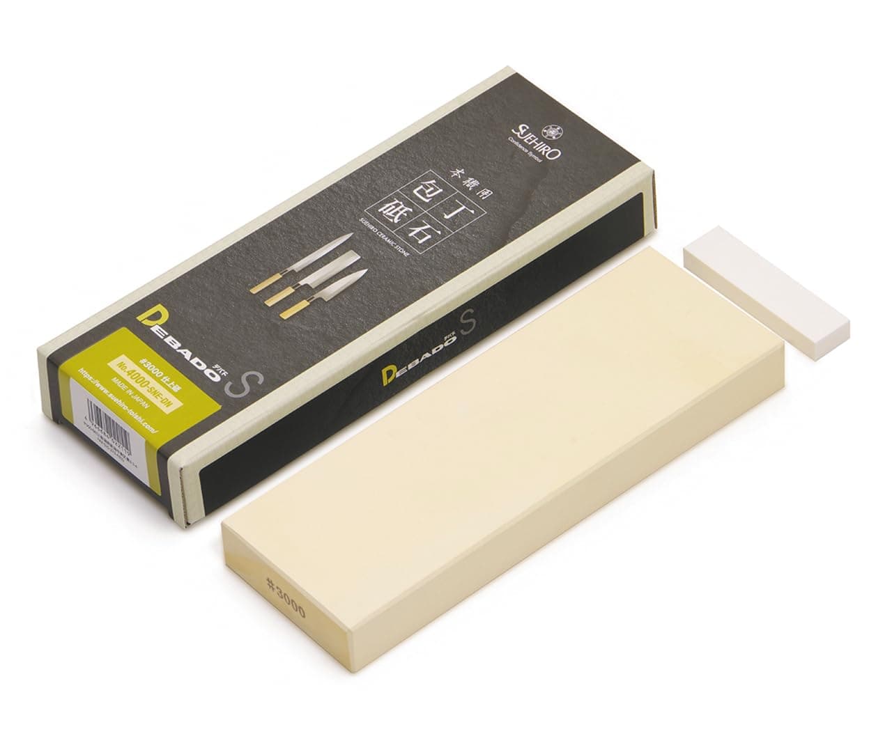 Suehiro Debado S [Standard size] 4000-SNE-DN Whetstone Sharpening stone Finishing #3000, non-soaking stone 8.07 x 2.87 x 0.90" (without-base ver.)