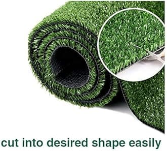 WarmShe Synthetic Artificial Grass Turf 0.4" Customized Sizes, Drainage Holes Pet Faux Grass Astroturf Rug Carpet 7FTX27FT Indoor Outdoor Rug Area Garden Decor