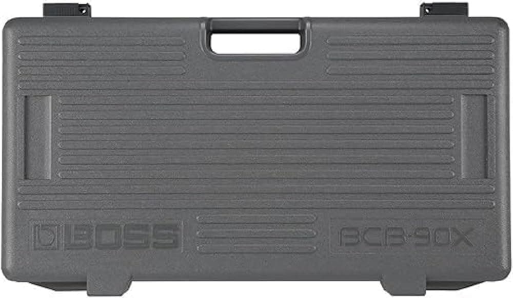 BOSS BCB-90X Large Guitar Effects Pedal Board And Case with Integrated Lid | Heavy-Duty Moulded Case with Junction Box, Customisable To Fit Up-To Ten Pedals