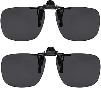 Clip On Sunglasses Flip Up Polarized Sunglasses Clip onto Eyeglasses Over Prescription Glasses Case Included