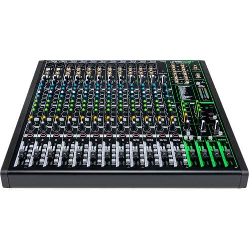Mackie ProFX16v3 16-Channel Unpowered Mixer USB Bundle with Pro Tools, Waveform DAW, 4x Mophead 10-Foot TRS Cable, 4x 10-Foot XLR Cable, 2x 1/4" to 3.5mm Adapter, 10x Cable Ties and Microfiber Cloth