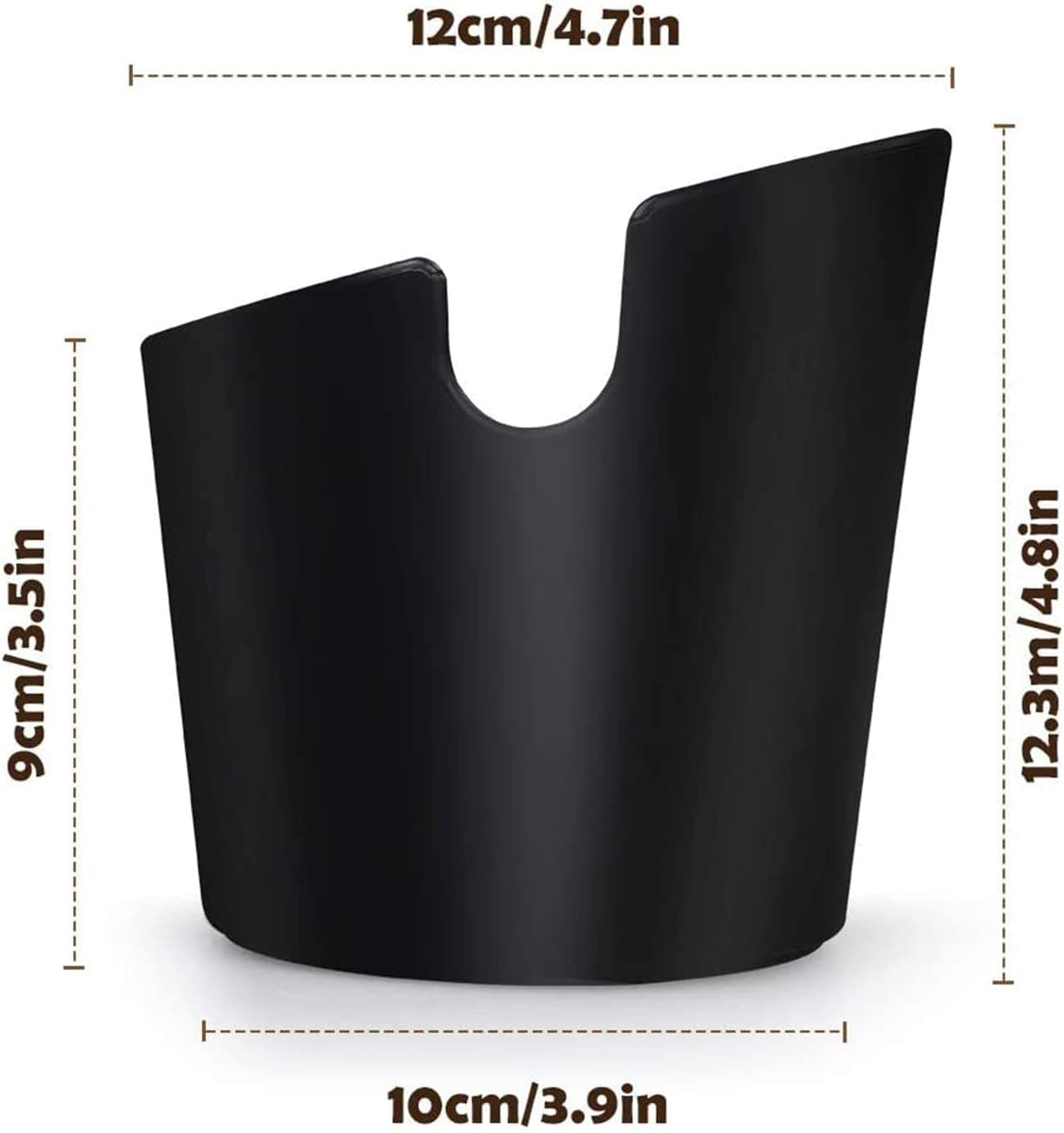 AILELAN Coffee Knock Box, 4.8 Inch Shock-Absorbent Durable Barista Style Espresso Knock Box with Removable Metal Knock Bar and Non-Slip Base(Round)