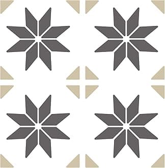 d-c-fix self Adhesive Floor Tiles Vivid Stars Patterned 11 Pack 30,5 cm x 30,5 cm - Peel and Stick Vinyl Stickers for Bathroom & Kitchen