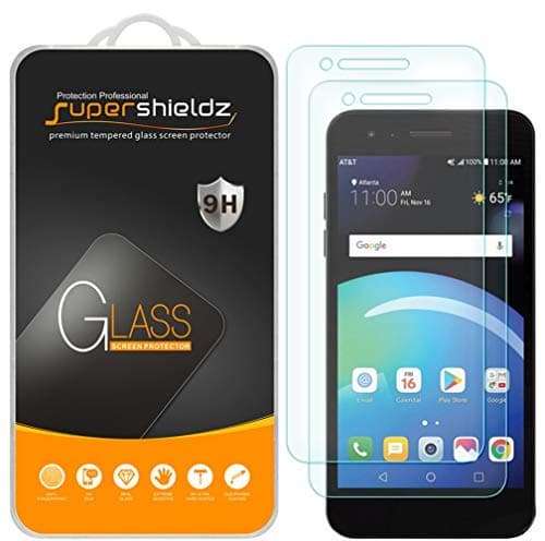 Supershieldz [2-Pack] for LG Phoenix 4 Tempered Glass Screen Protector, Anti-Scratch, Bubble Free, Lifetime Replacement