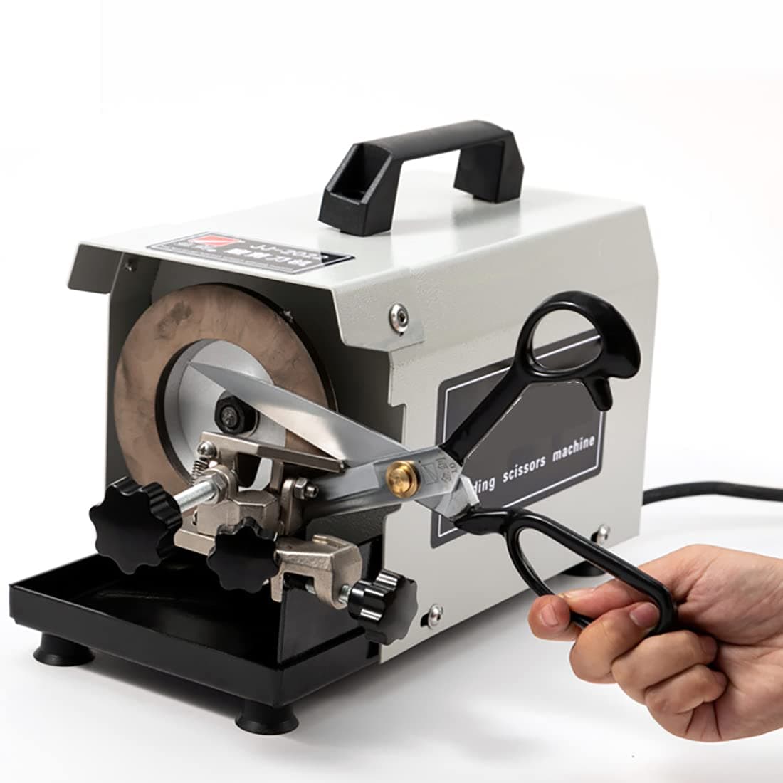 Professional Electric Scissors Sharpener, Universal Industrial Scissors Sharpening Machine, Small Commercial Generation Grinding Scissors, Suitable for Garment Processing Factory, AC 110V/ 220V