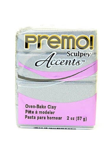 Sculpey Premo Premium Polymer Clay Silver 2 oz. [Pack of 5 ]