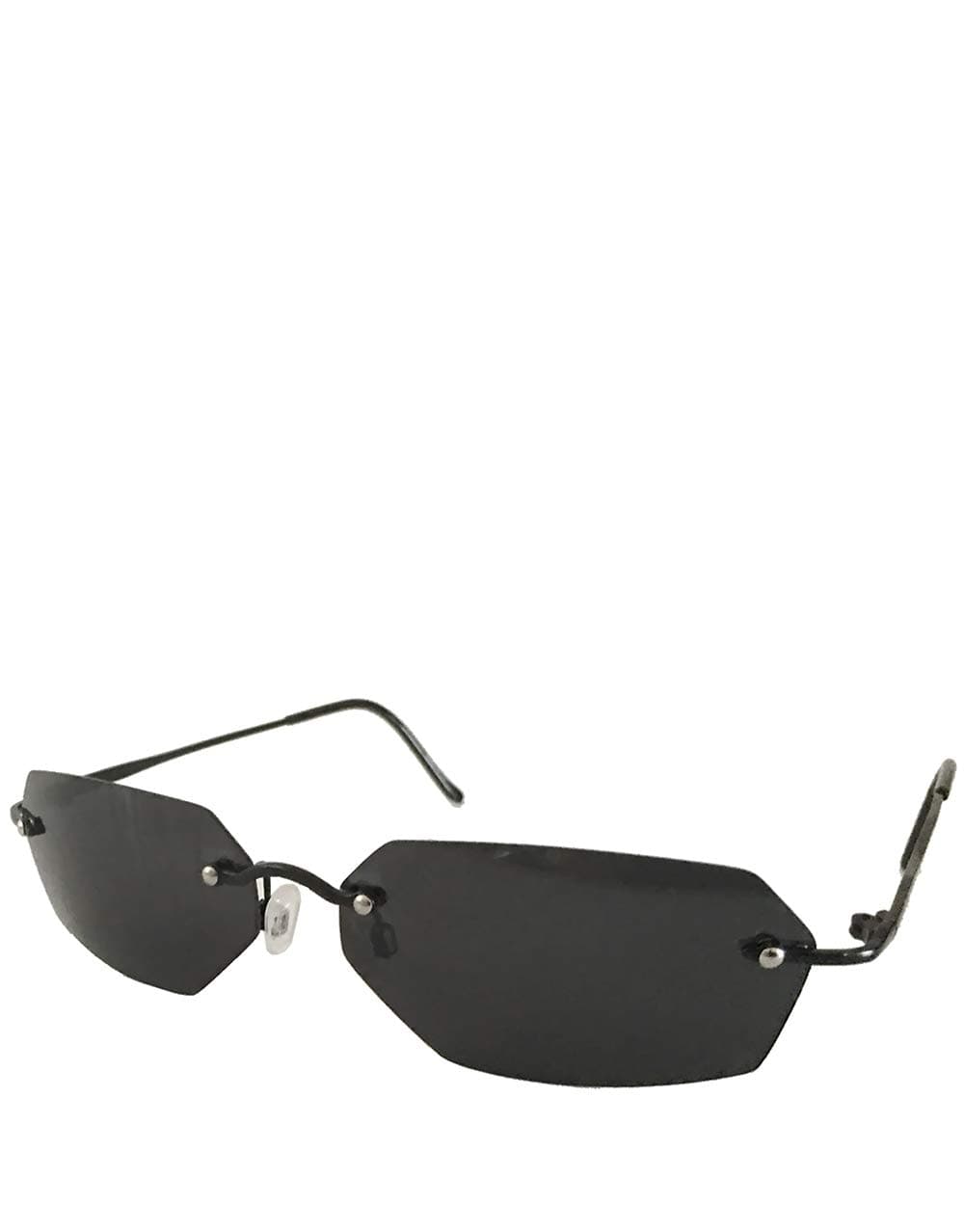 Agent Smith Style Sunglasses, Rimless/Smoke Lens